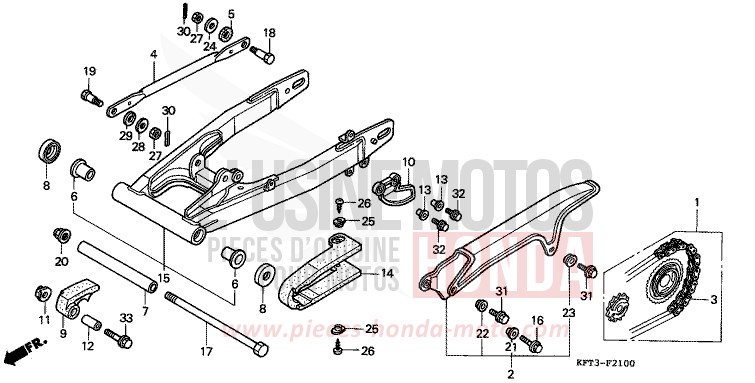 SWINGARM for City Fly BLACK (NH1E) from 1998